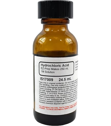 Hydrochloric Acid Solution, 1.0M, 1L, Case of 2 - The Curated